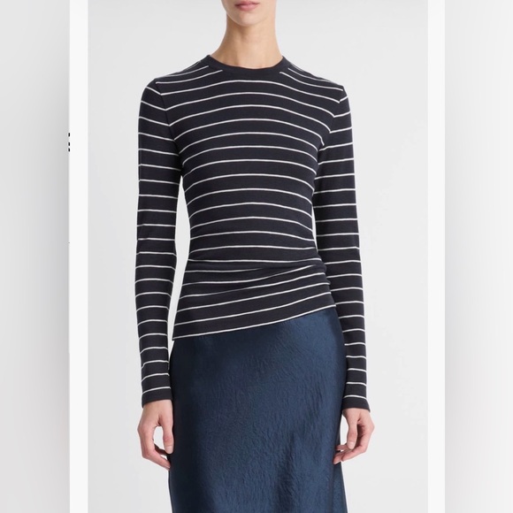 Vince Tops - Vince Cotton and Modal Crew Neck Long Sleeve Tee. Size XL